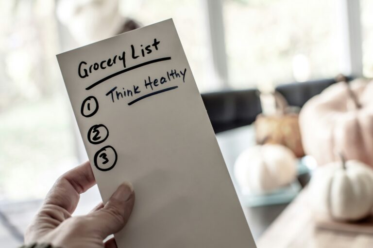 Grocery list healthy choices healthy lifestyle